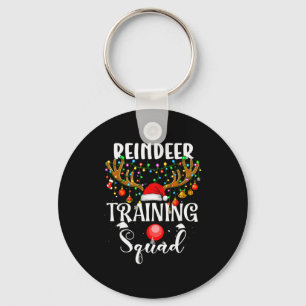 Christmas Running Reindeer Runner Training Squad T Key Ring