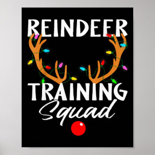 Christmas Running Reindeer Runner Training Squad T Poster