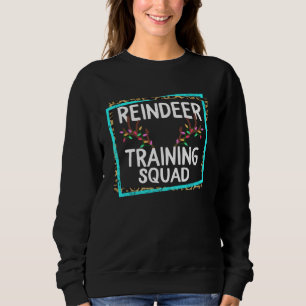 Christmas Running Reindeer Training Squad 5k Fun R Sweatshirt