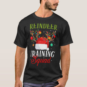 Christmas Running Reindeer Training Squad Team Fa T-Shirt
