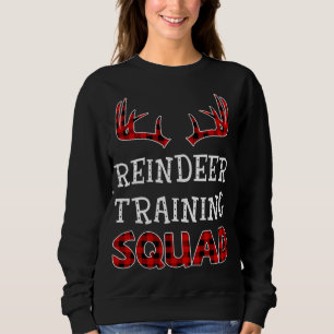 Christmas Running Team Reindeer Training Squad Red Sweatshirt