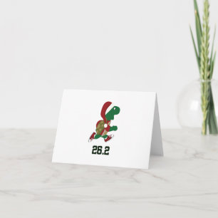 Christmas Running Turtle 26.2 Holiday Card