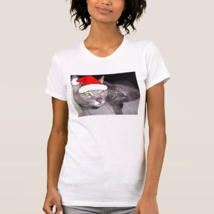 Christmas Russian Blue Cat T-Shirt