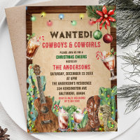 Christmas Rustic Cowboy Cowgirl Christmas Party