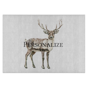 Christmas Rustic Deer Personalised Cutting Board