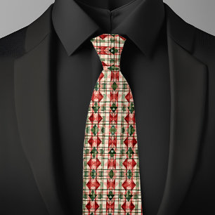 Christmas Rustic Farmhouse Pattern Tie