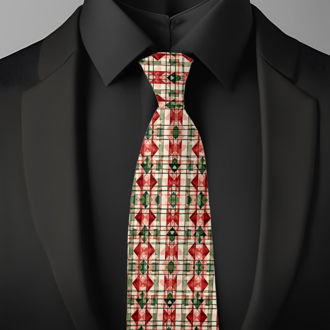 Christmas Rustic Farmhouse  Pattern  Tie (Creator Uploaded)