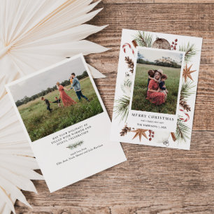 Christmas Rustic Photo Frame Holiday Card