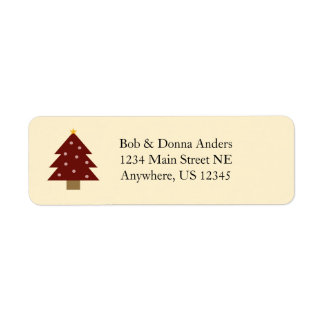 Christmas Rustic Tree Return Address Label