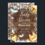 Christmas Rustic Woodland Baby Shower Invitations<br><div class="desc">Animal Rustic Woodland Baby Shower Invitations are perfect for your winter baby shower with winter rustic style.</div>