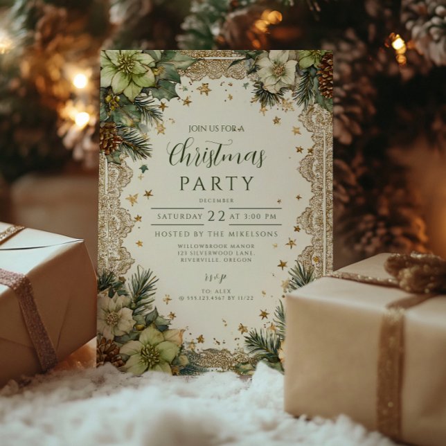 Christmas Rustic Woodland Charm Invitation (Creator Uploaded)