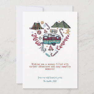 Christmas RV Trailer Mountain Outdoor Adventure Holiday Card