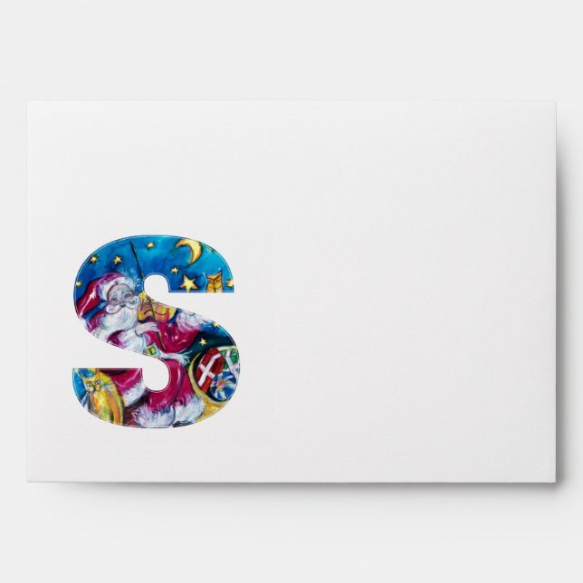 CHRISTMAS S LETTER / INSPIRED SANTA MONOGRAM ENVELOPE (Front)