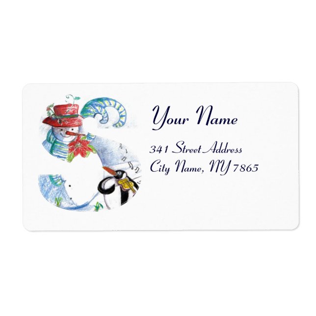 CHRISTMAS S LETTER ,PENGUIN'S SERENADE  MONOGRAM (Front)