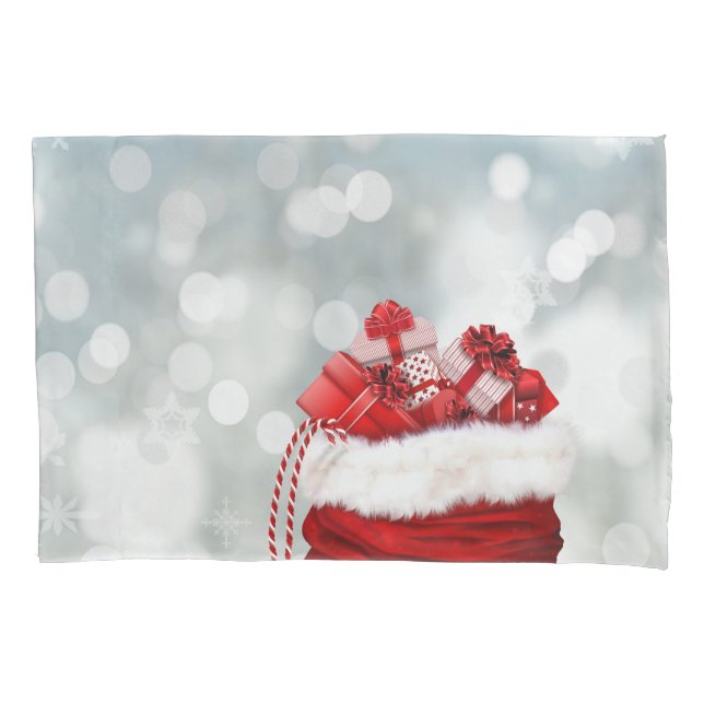 Christmas Sack of Gifts Pillowcase (Front)