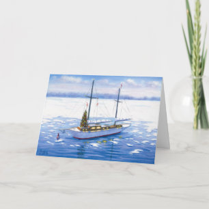 Christmas Sailboat Holiday Card