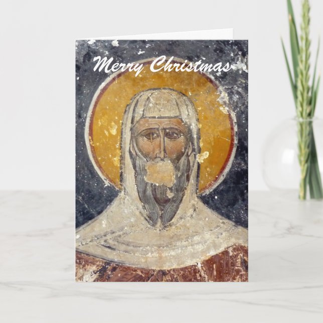 christmas saint art holiday card (Front)