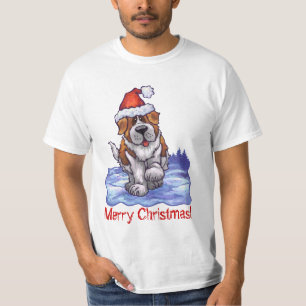 Christmas Saint Bernard Light Tee