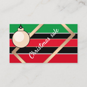 Christmas sale business card