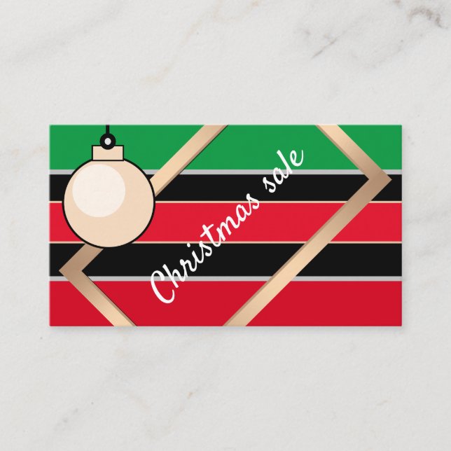 Christmas sale business card (Front)