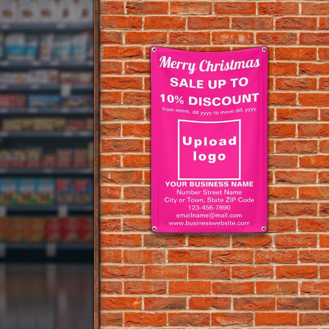 Christmas Sale Business Pink 2.5’ x 4’ Banner (Creator Uploaded)
