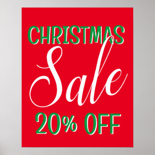 Christmas Sale Sign, Custom Discount, Retail Sale Poster