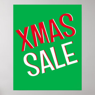 Christmas Sale Sign, Xmas Sale Sign, Retail Sale Poster