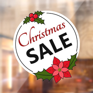 Christmas Sale Sticker - Holiday Window Cling