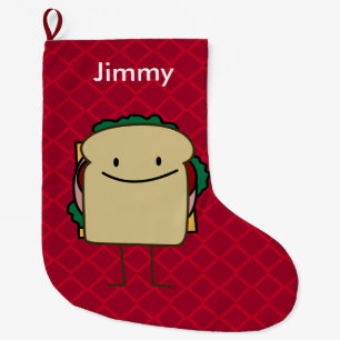Christmas Sandwich - cheese tomato lettuce Large Christmas Stocking