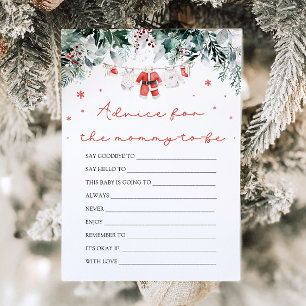Christmas Santa Advice for the mummy-to-be Card