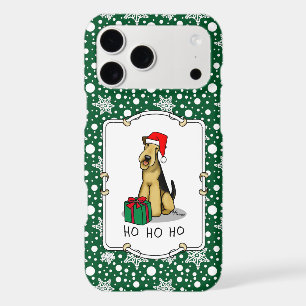 Christmas Santa Airedale Terrier HO HO HO Cute