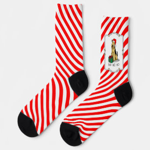Christmas Santa Airedale Terrier HO HO HO Cute Socks