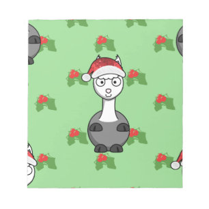 christmas santa Alpaca Notepad