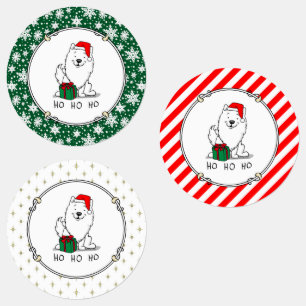 Christmas Santa American Eskimo Dog HO HO HO Cute