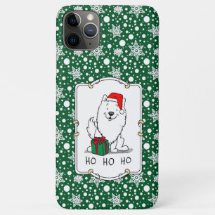 Christmas Santa American Eskimo Dog HO HO HO Cute iPhone 11 Pro Max Case