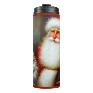 Christmas Santa and a Cat 2 Thermal Tumbler