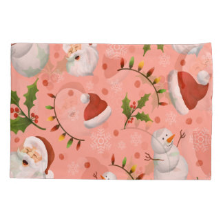 Christmas - Santa and Snowman Pillowcase