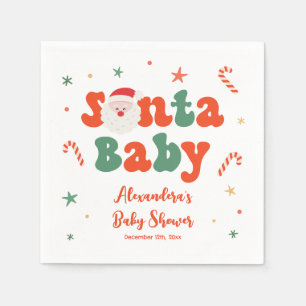 Christmas Santa Baby Baby Shower Napkin