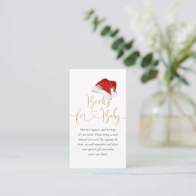 Christmas Santa Baby Books for Baby Enclosure Card (Standing Front)