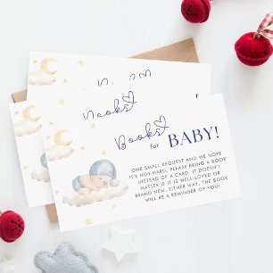 Christmas Santa Baby Boy Shower Book Reques Enclosure Card