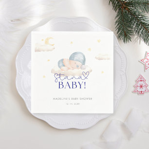 Christmas Santa Baby Boy Shower Napkin