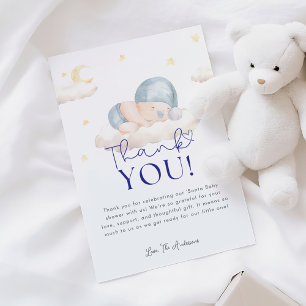 Christmas Santa Baby Boy Shower Thank You Card