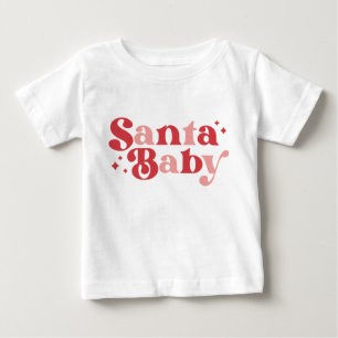 Christmas Santa Baby Cute Modern Typography Script T-Shirt