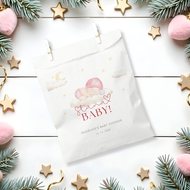 Christmas Santa Baby Girl Shower  Favour Bag (Creator Uploaded)