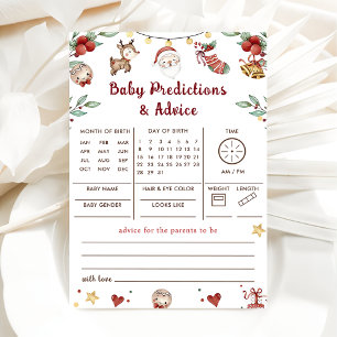 Christmas Santa Baby Predictions Advice Game Invitation