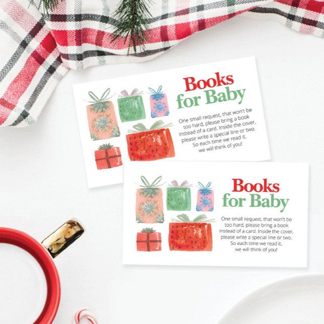 Christmas Santa Baby Shower Books for Baby Card (Creator Uploaded)