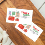 Christmas Santa Baby Shower Diaper Raffle Card<br><div class="desc">Include this diaper raffle enclosure card with your Christmas Santa Baby shower invitations! Gender neutral so this is great for boy baby showers,  girl baby showers or showers that the parents are waiting to find out the gender!

Visit our website for more designs and inspiration: www.creativeuniondesign.com</div>