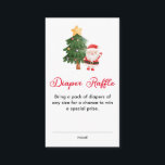 Christmas Santa Baby Shower Diaper Raffle Enclosure Card<br><div class="desc">Christmas Santa Baby Shower Diaper Raffle Ticket. Click the "Customise Further" button to edit. Matching items in our store Cava party design.</div>