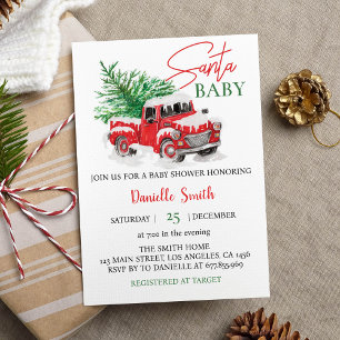 Christmas Santa Baby Shower Invitation