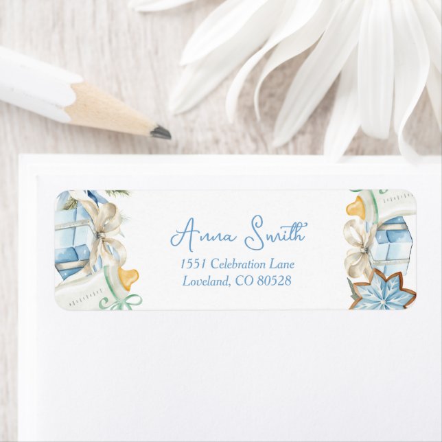 Christmas Santa Baby Shower Return Address Label (Insitu)
